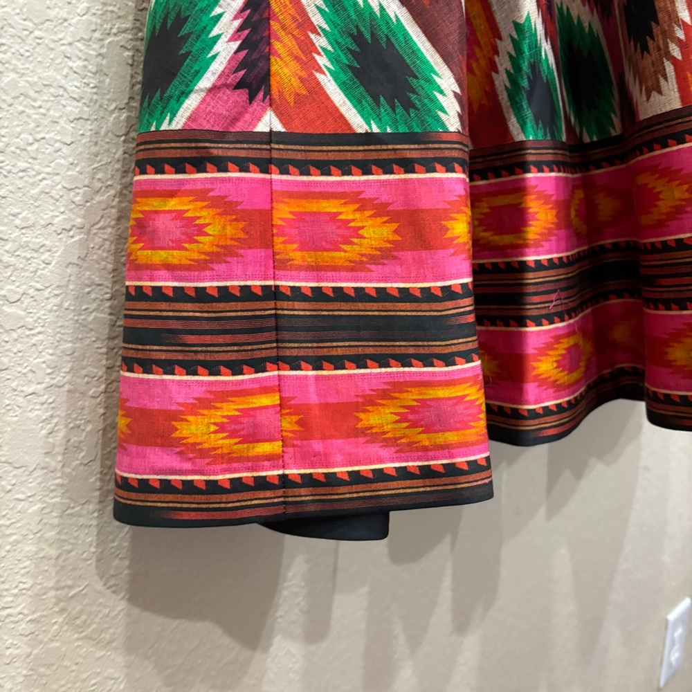 Alice + Olivia Earla High Waist Skirt in Warm Breeze Multi Size 2 - Picture 5 of 11